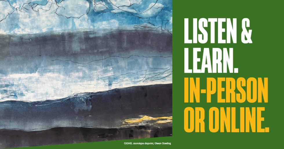 CASHEL monotype drypoint, Olwen Dowling