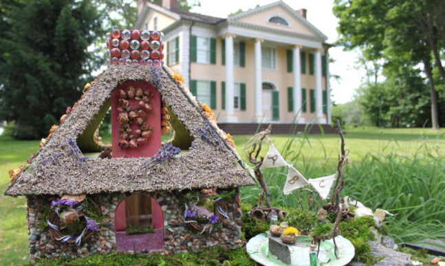 Tiny "fairy house' made from natural materials