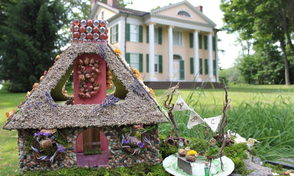 Tiny "fairy house' made from natural materials